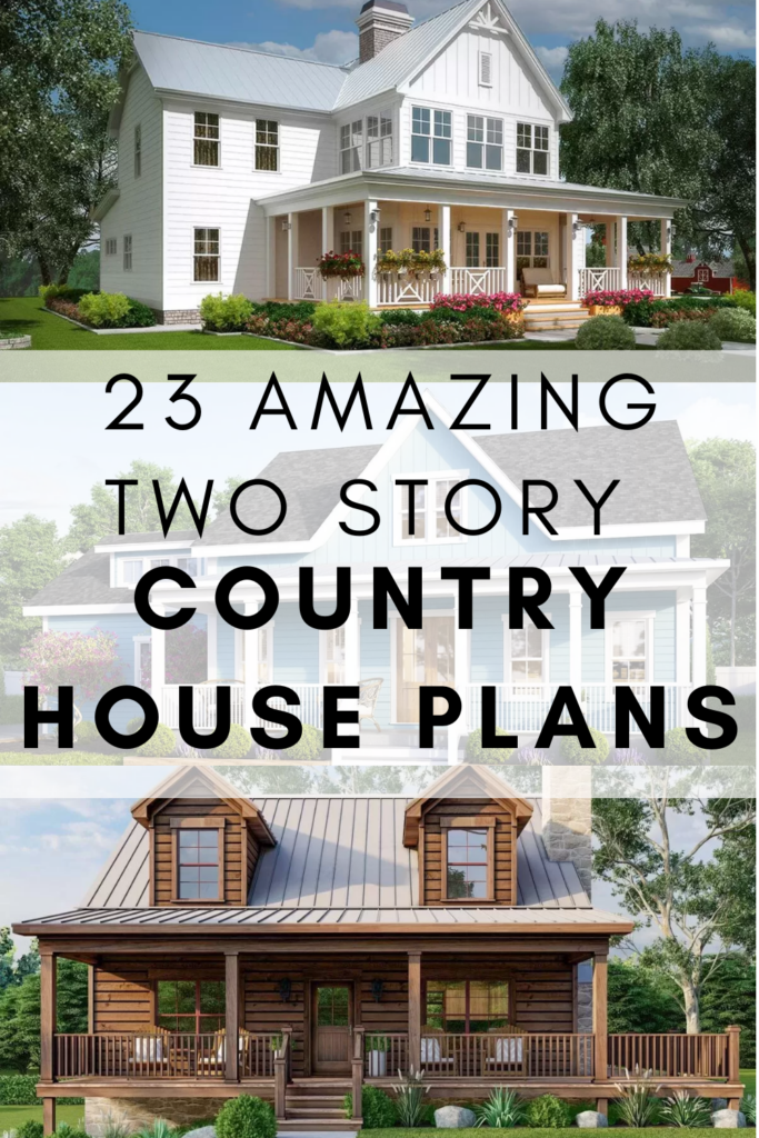23 amazing two story country house plans