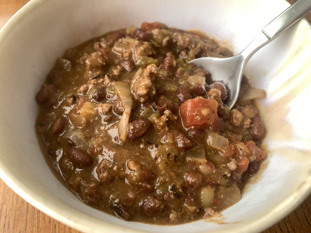 fire roasted green chile & black bean chili