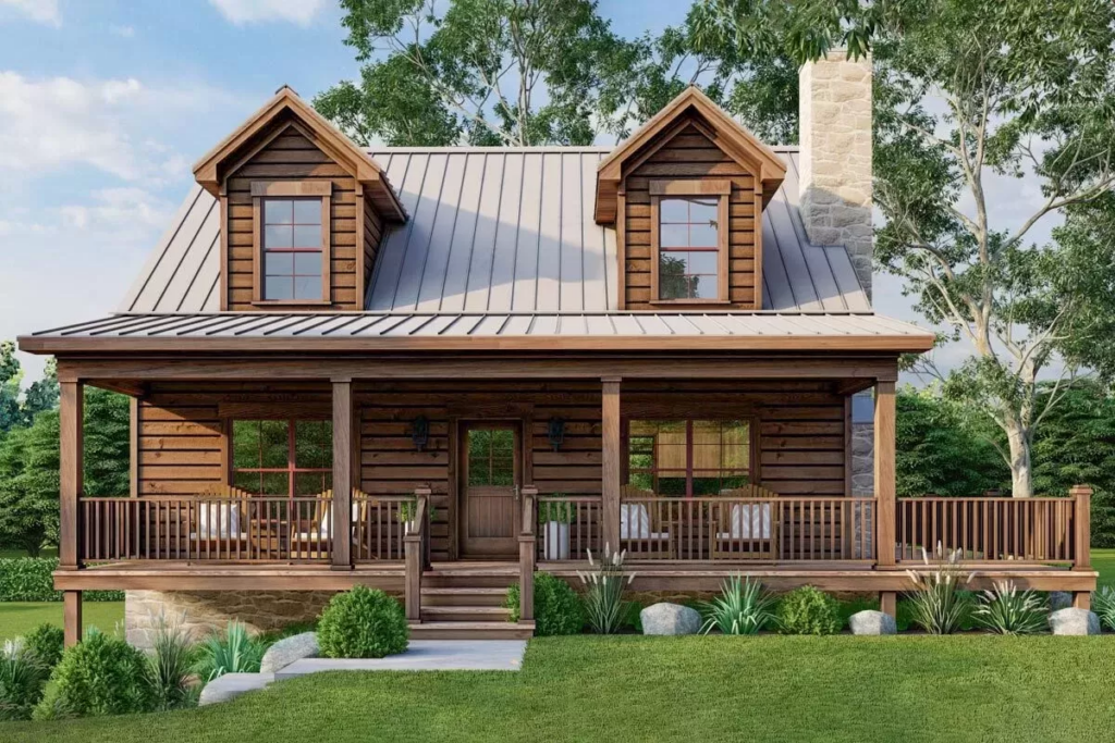 rustic two story cabin