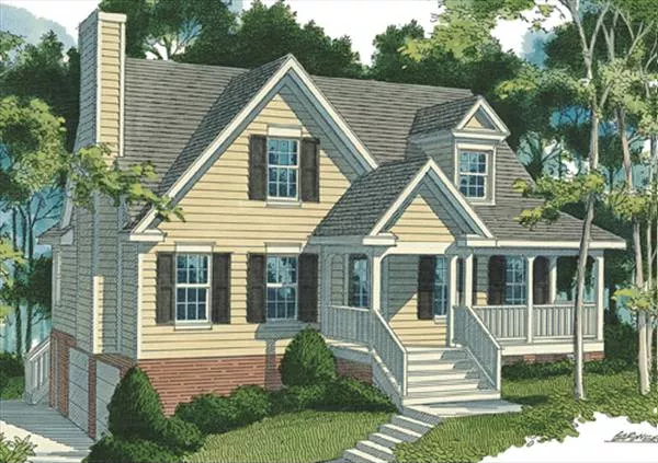 classic two story cottage style house plan